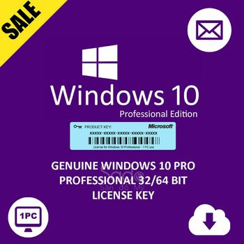 Windows 10 Pro Genuine License Key PROFESSIONAL Win 10 Pro 32/64 bits 1PC