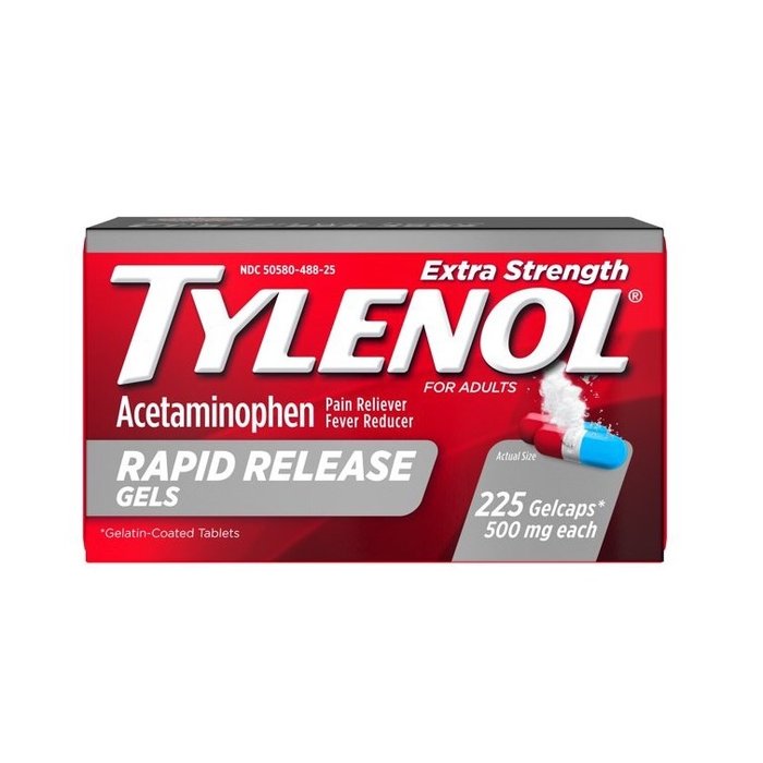 Giảm đau hạ sốt TYLENOL Extra Strength Rapid Release Gels with Acetaminophen, 225 ct