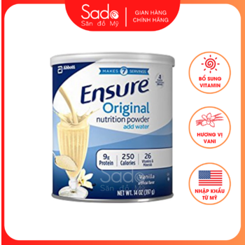 Sữa bột Ensure Original Nutrition hộp 397gr của Mỹ